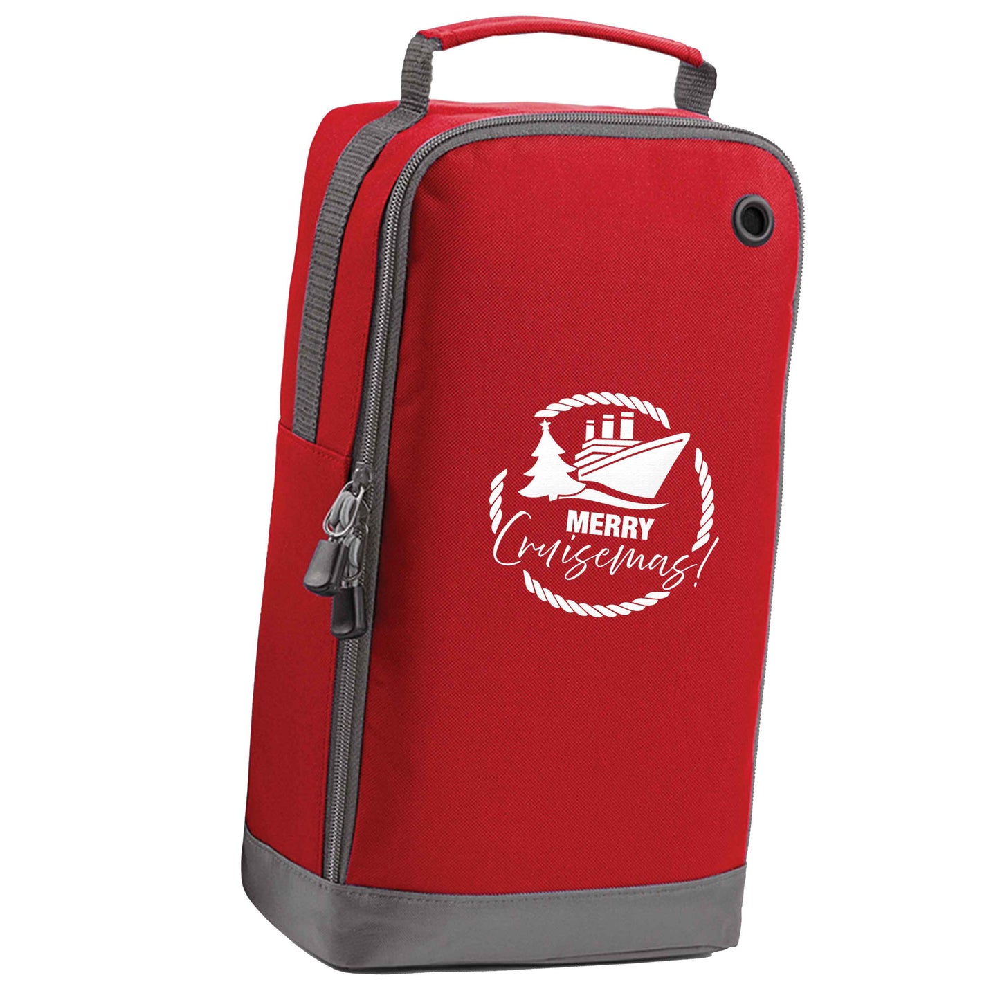 Merry cruismas red sports shoe bag horizontal print
