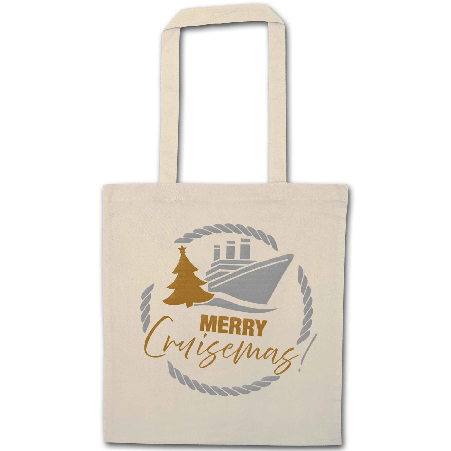 Merry cruismas natural tote bag