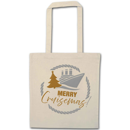Merry cruismas natural tote bag