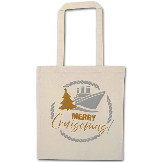 Merry cruismas natural tote bag