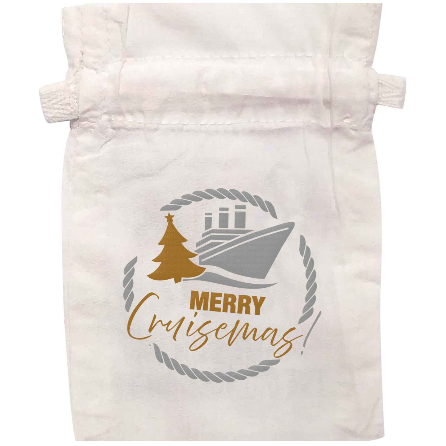 Merry cruismas | XS - L | Pouch / Drawstring bag / Sack | Organic Cotton | Bulk discounts available!
