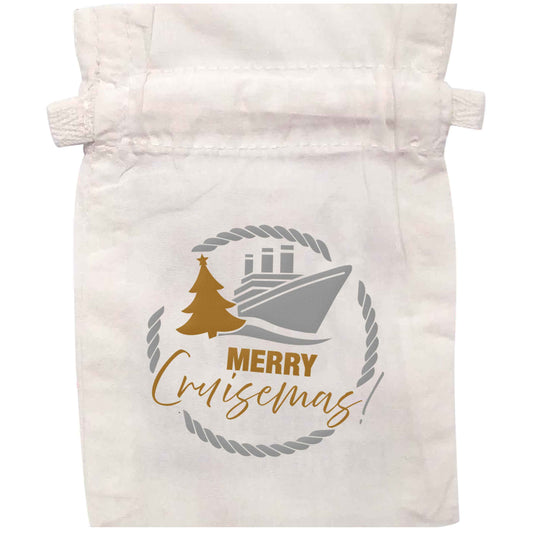 Merry cruismas | XS - L | Pouch / Drawstring bag / Sack | Organic Cotton | Bulk discounts available!