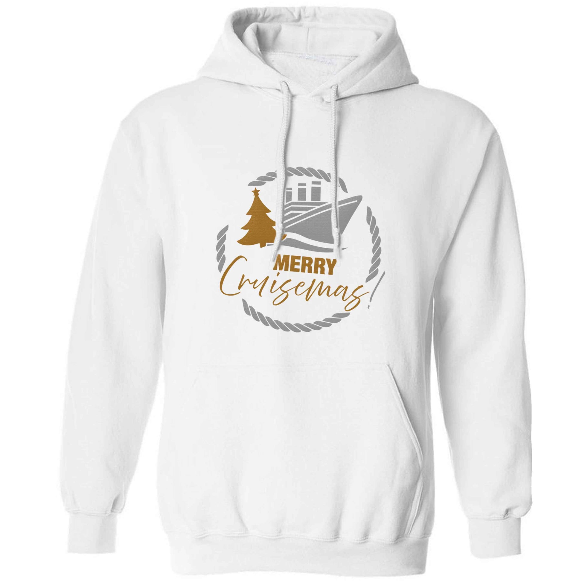 Merry cruismas adults unisex white hoodie 2XL