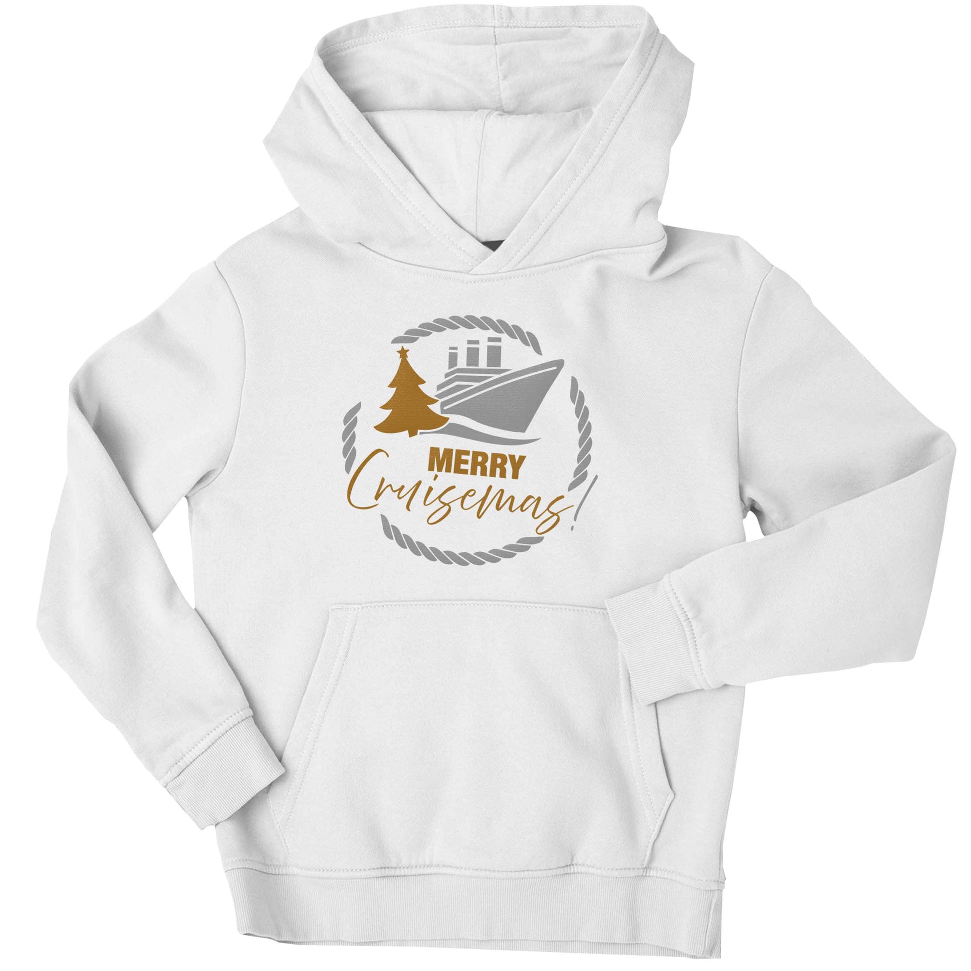 Merry cruismas children's white hoodie 12-13 Years