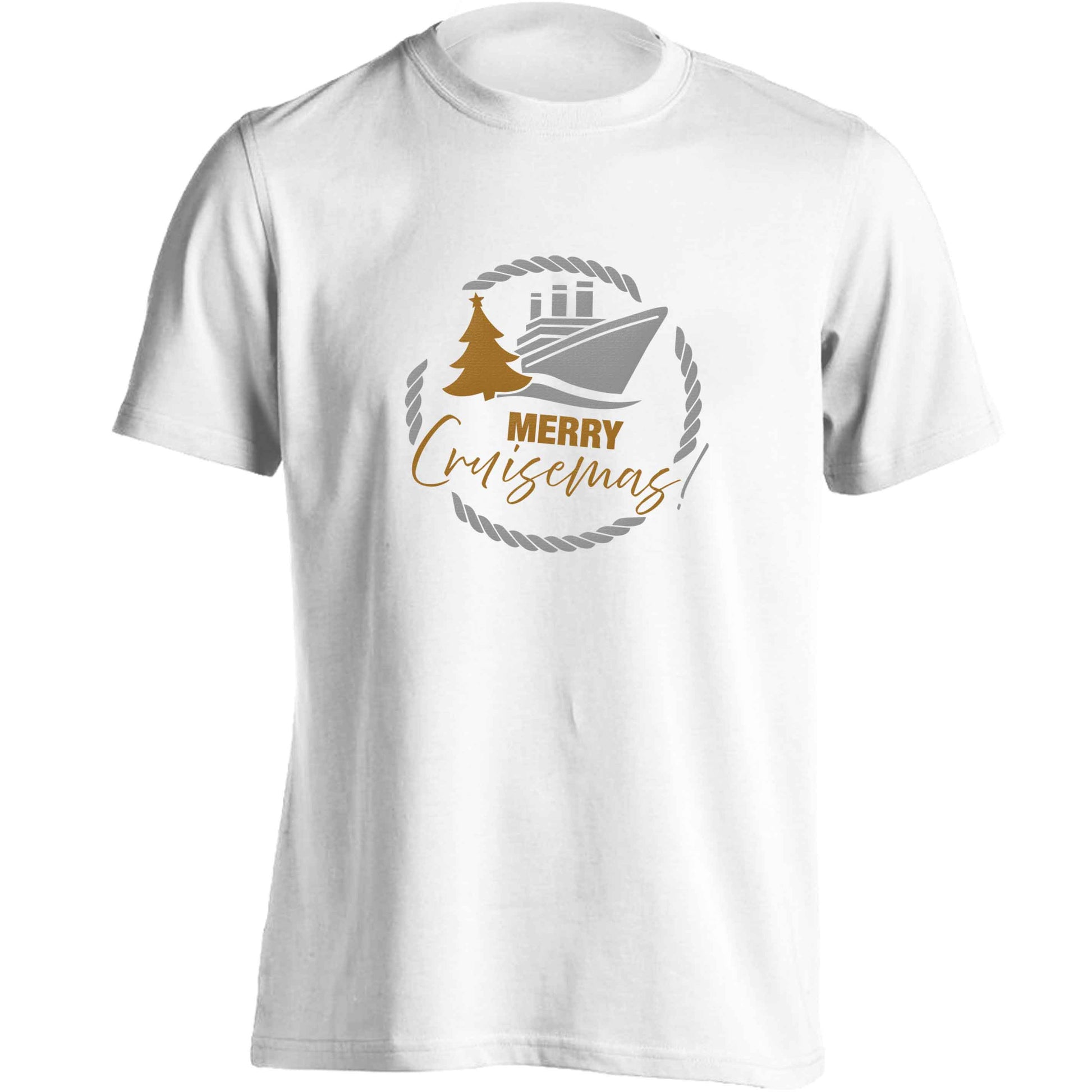 Merry cruismas adults unisex white Tshirt 2XL