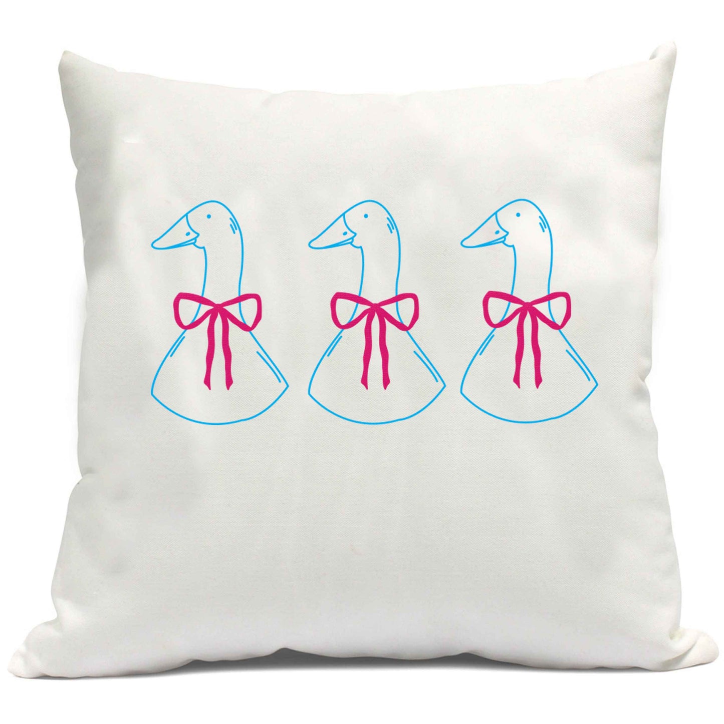 Three geese illustration cushion cover