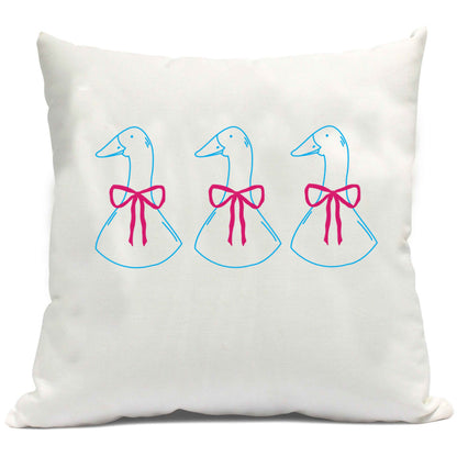 Three geese illustration cushion cover