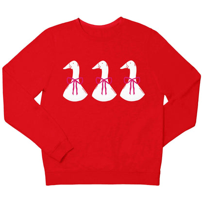 Three geese illustration children's grey sweater 12-13 Years