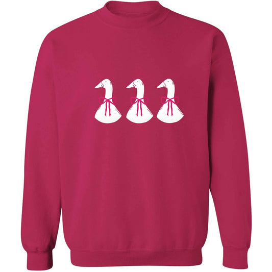 Three geese illustration adult's unisex pink sweater 2XL