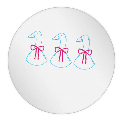 Three geese illustration 24 @ 45mm matt circle stickers