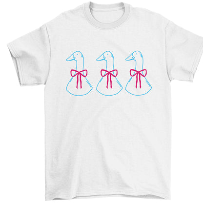 Three geese illustration Children's white Tshirt 12-13 Years
