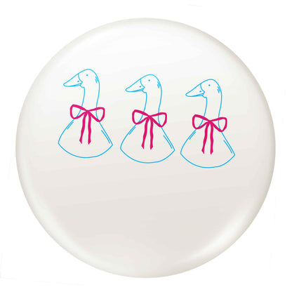 Three geese illustration small 25mm Pin badge