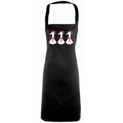 Christmas geese adults black apron