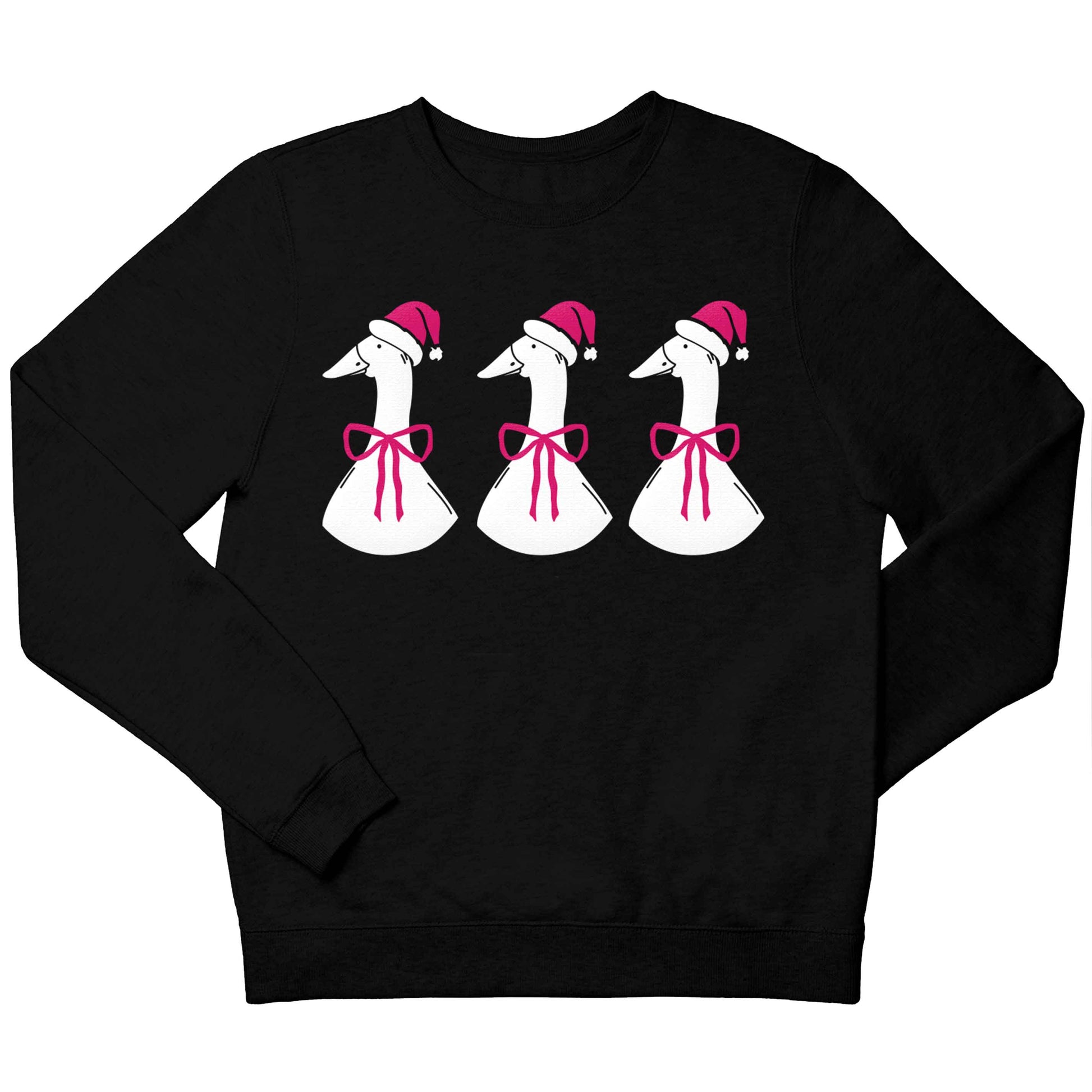 Christmas geese children's black sweater 12-13 Years