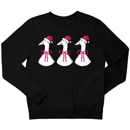 Christmas geese children's black sweater 12-13 Years