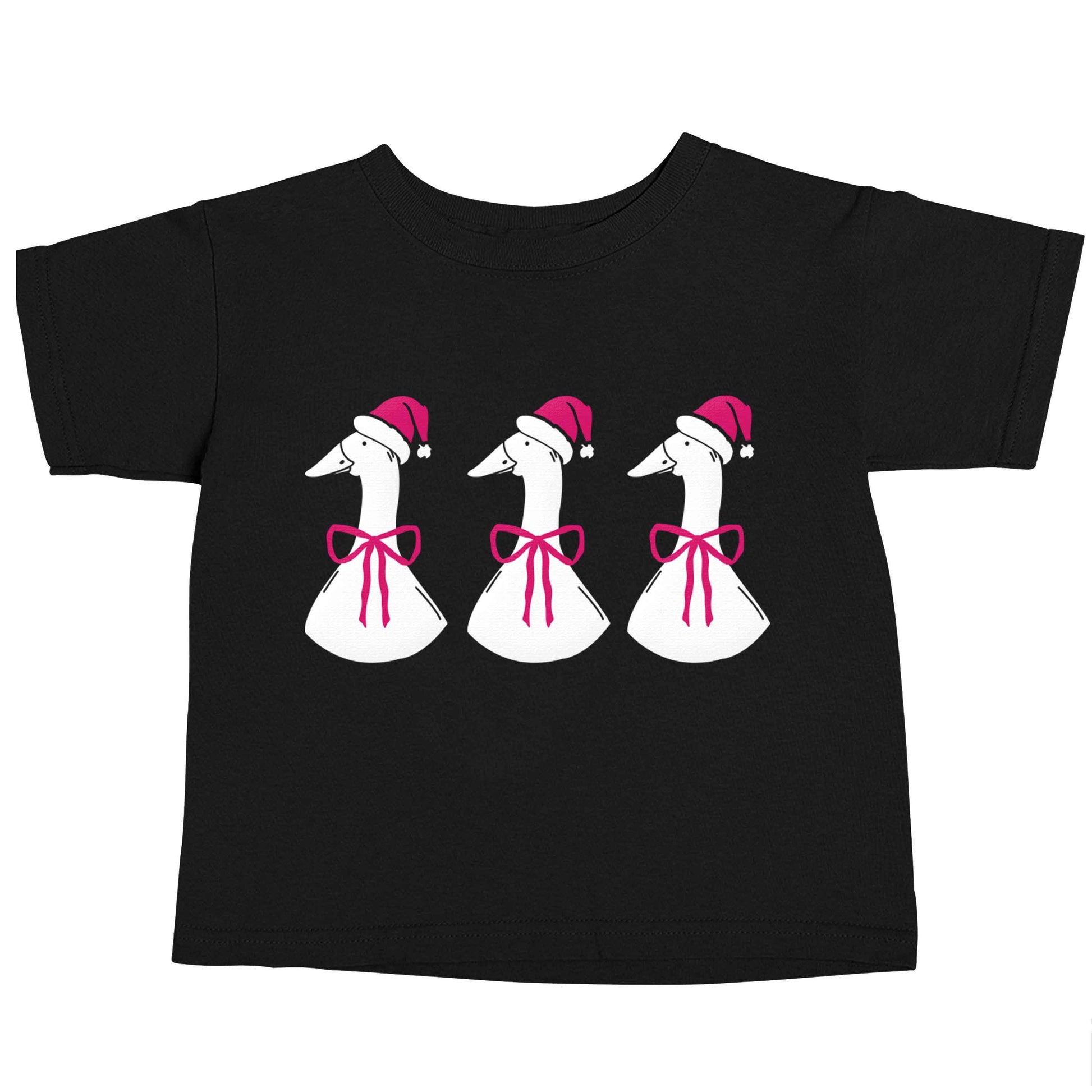 Christmas geese Black baby toddler Tshirt 2 years