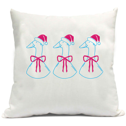 Christmas geese cushion cover