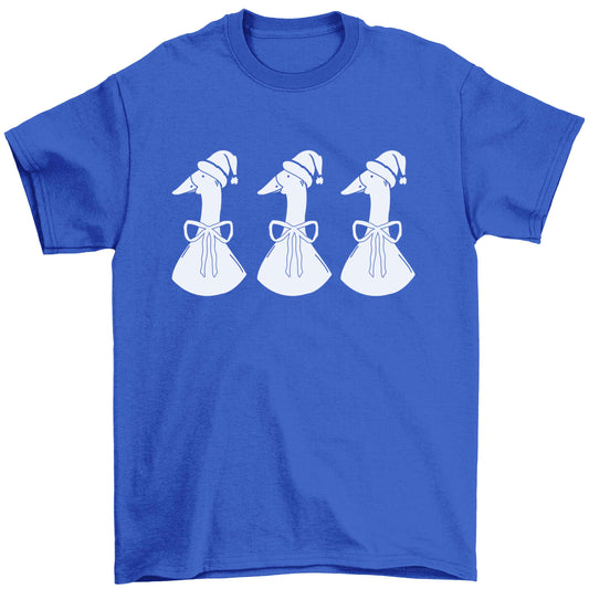 Christmas geese Children's blue Tshirt 12-13 Years