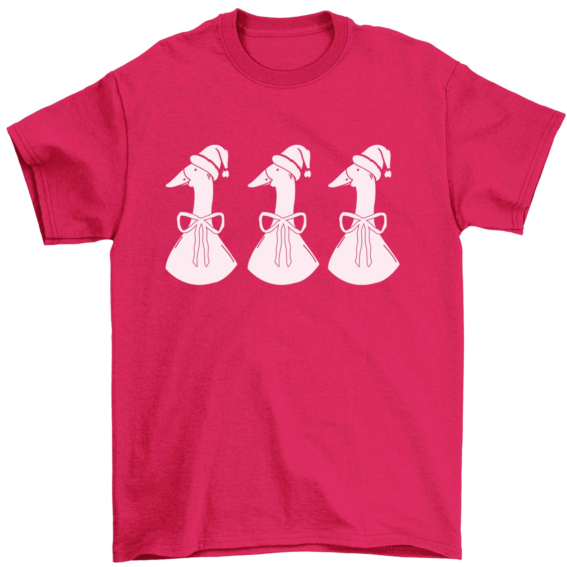 Christmas geese Children's pink Tshirt 12-13 Years