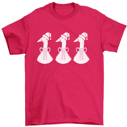 Christmas geese Children's pink Tshirt 12-13 Years