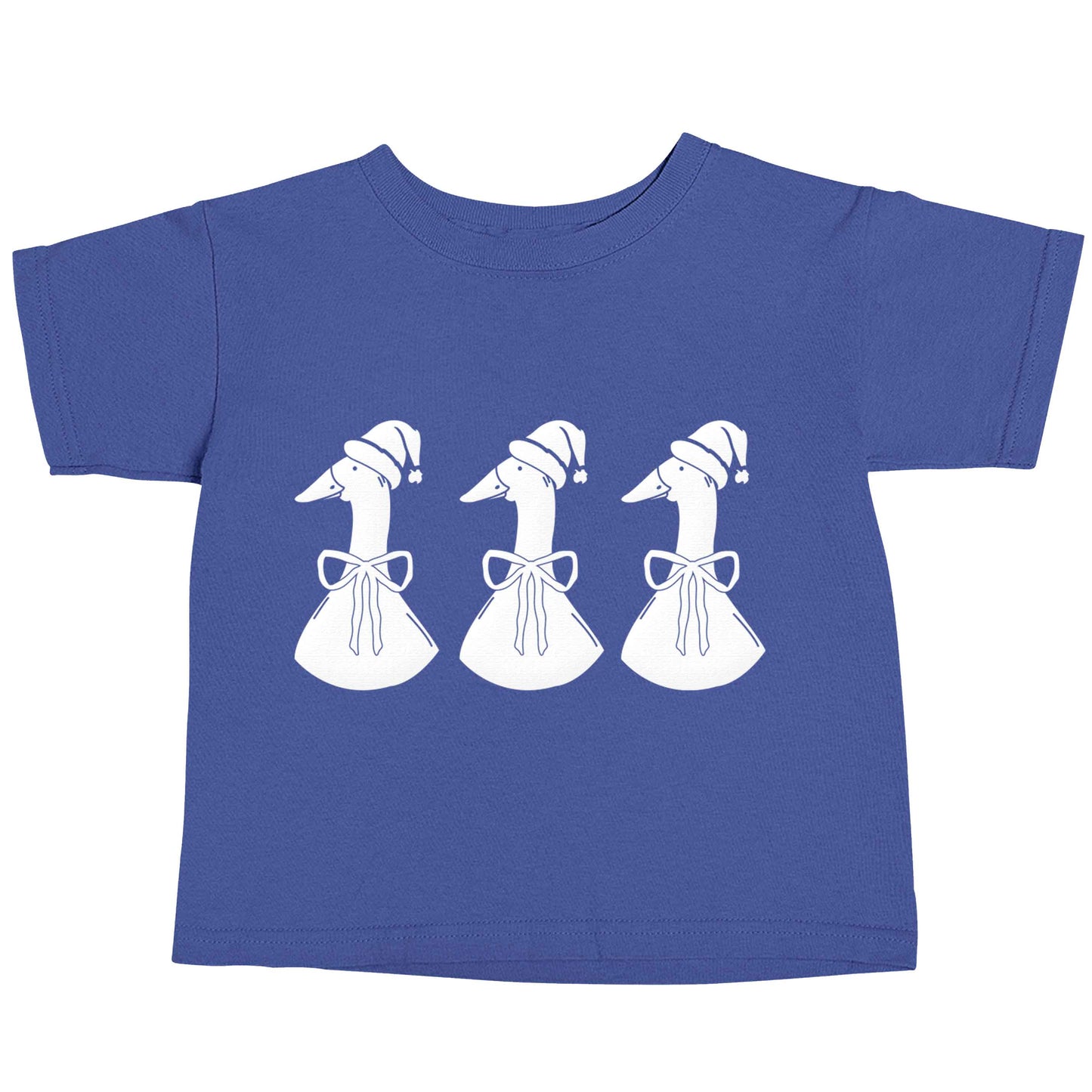 Christmas geese blue baby toddler Tshirt 2 Years