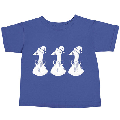 Christmas geese blue baby toddler Tshirt 2 Years
