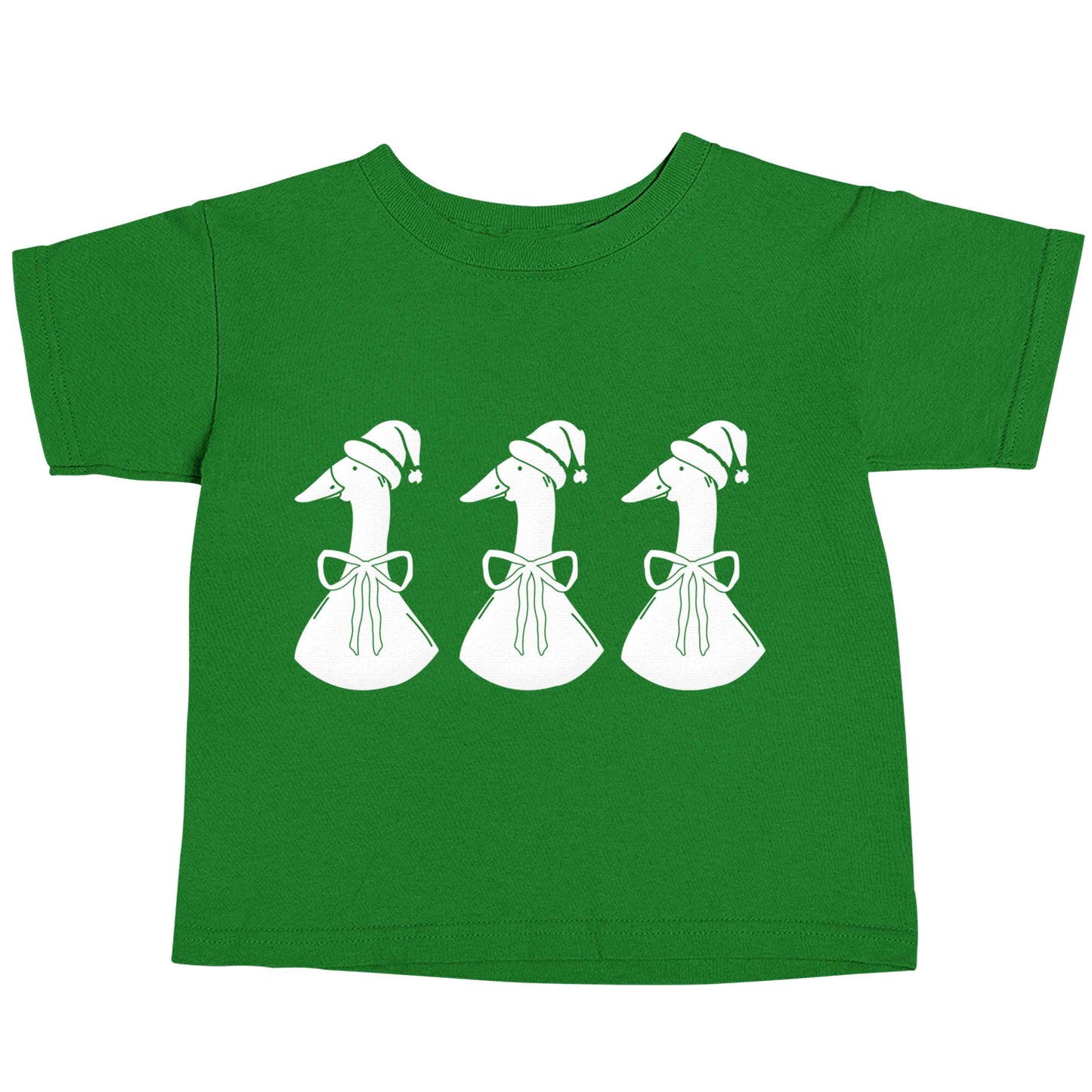 Christmas geese green baby toddler Tshirt 2 Years