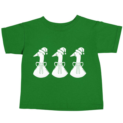 Christmas geese green baby toddler Tshirt 2 Years