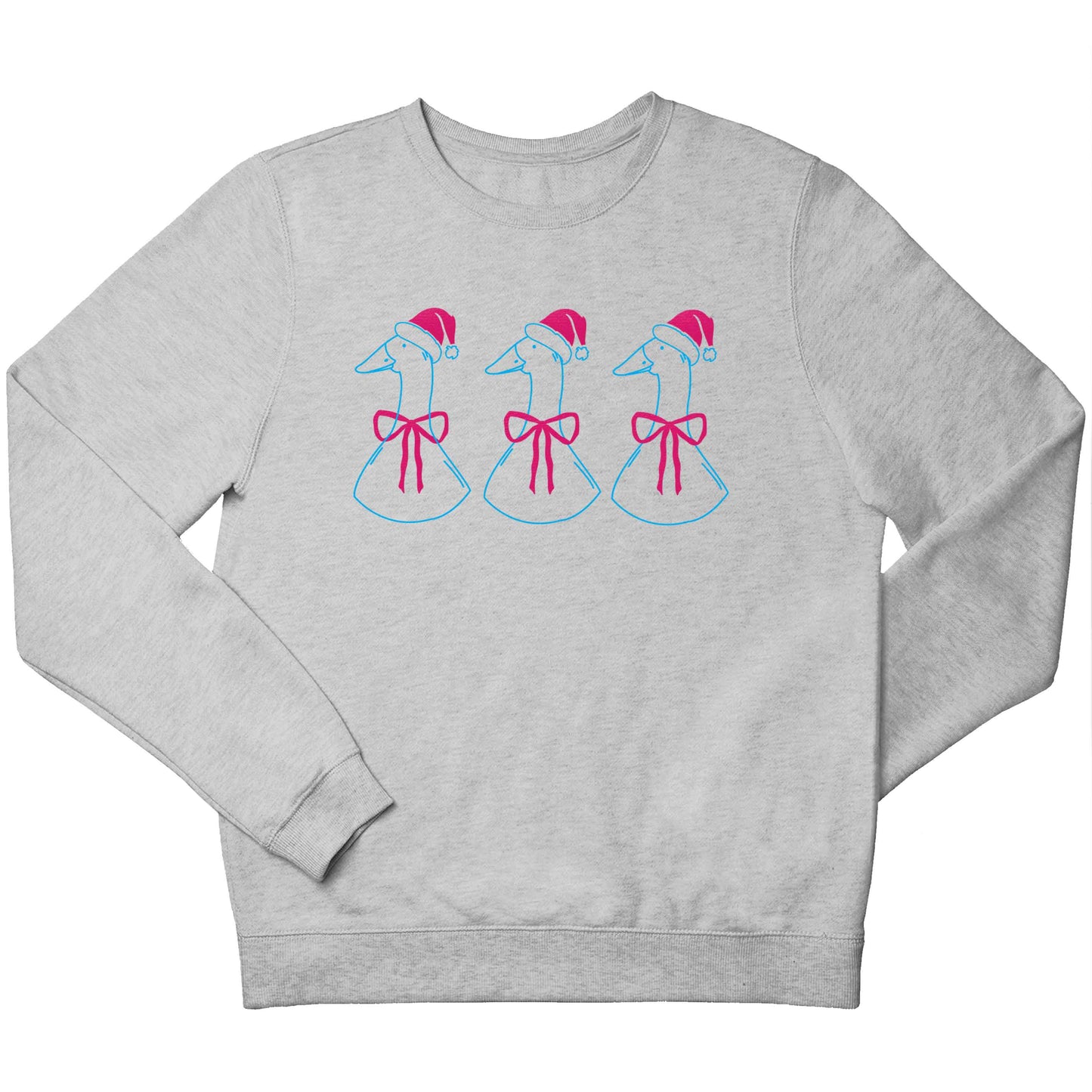 Christmas geese children's grey sweater 12-13 Years