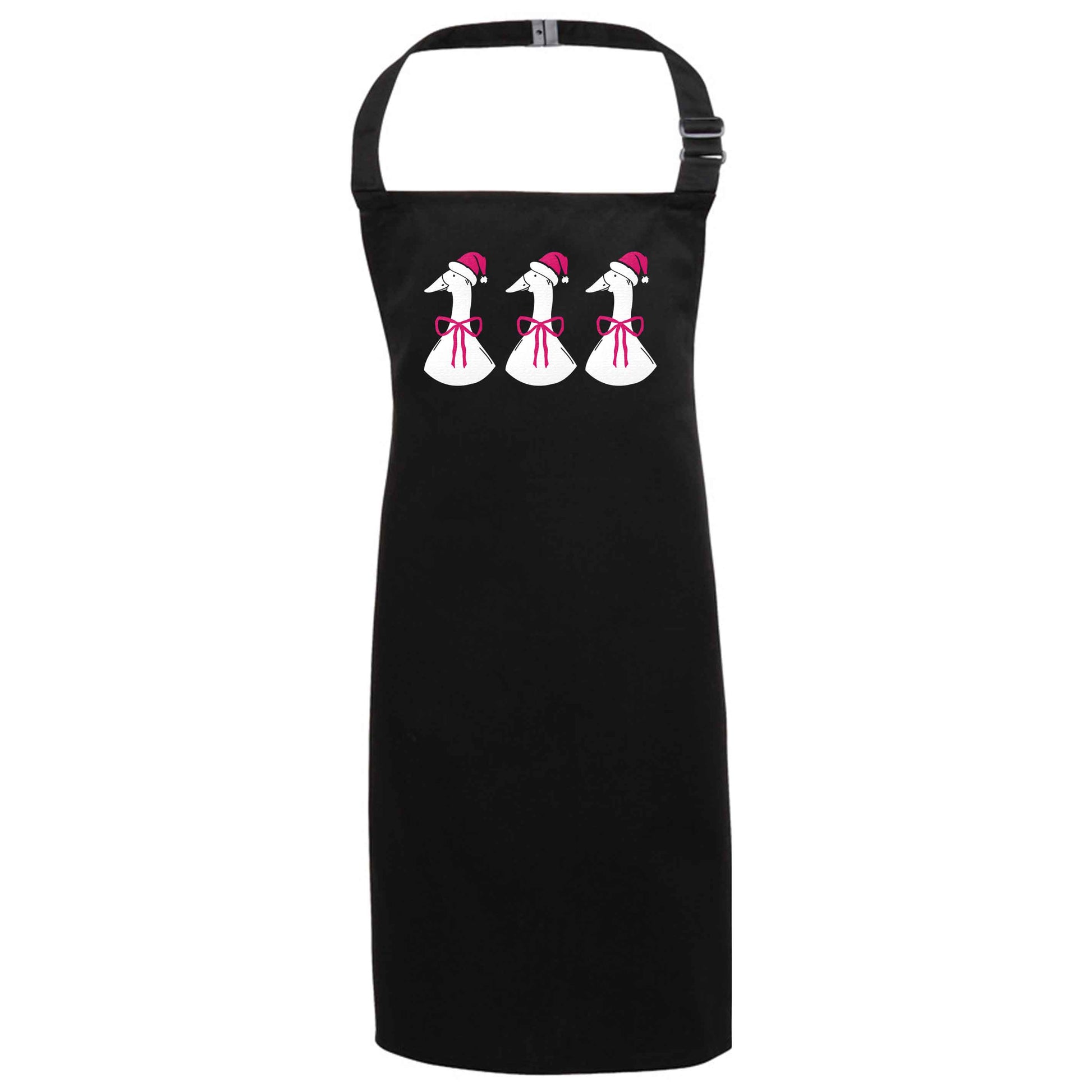 Christmas geese black apron 7-10 years