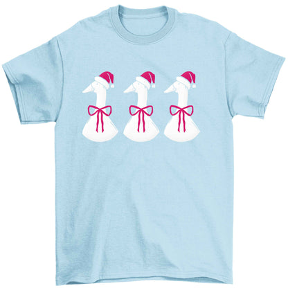 Christmas geese Children's light blue Tshirt 12-13 Years