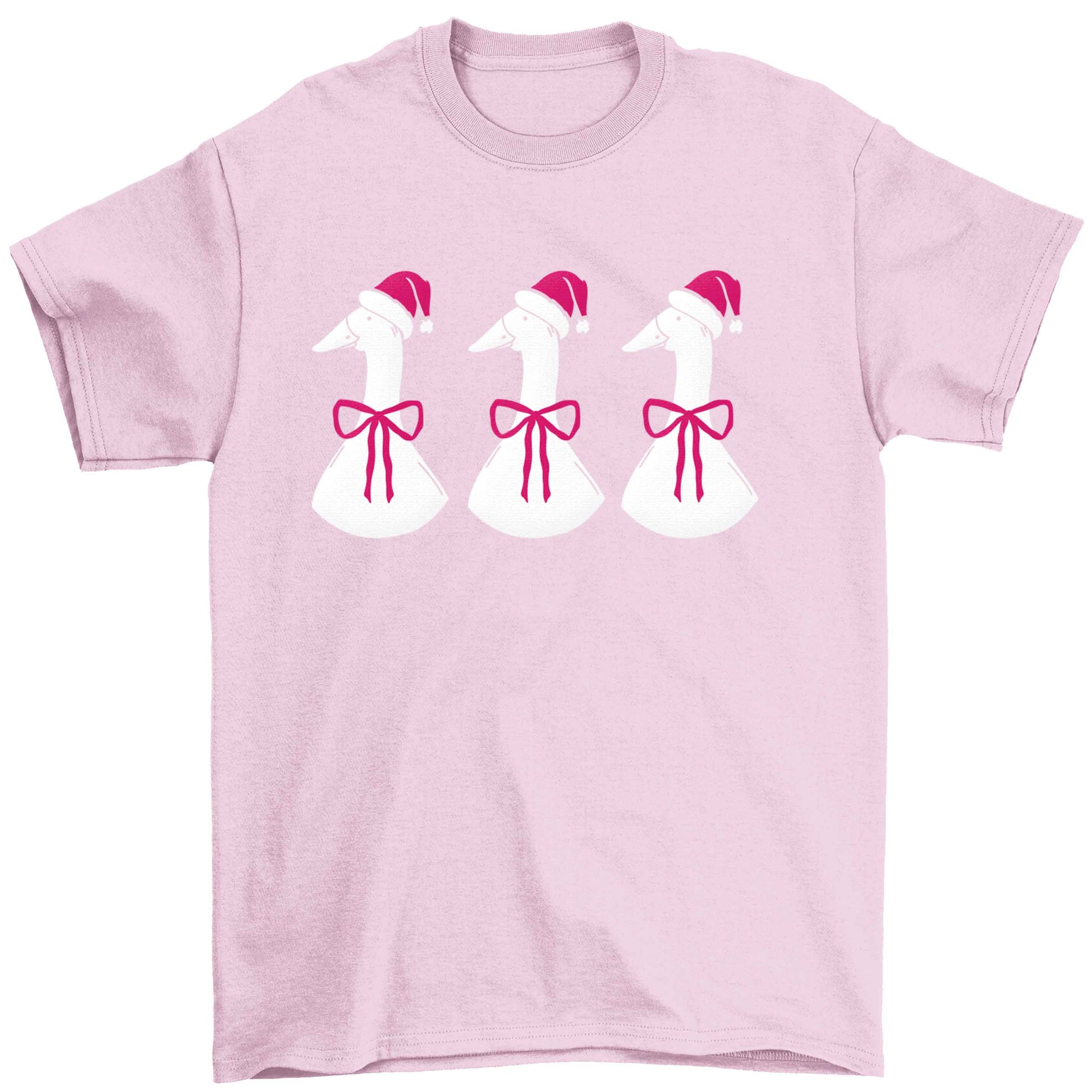Christmas geese Children's light pink Tshirt 12-13 Years