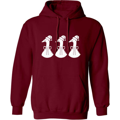 Christmas geese adults unisex maroon hoodie 2XL