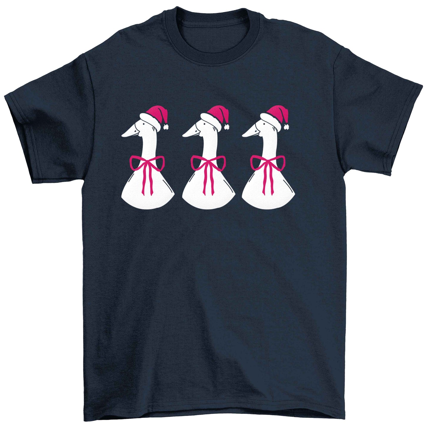 Christmas geese Children's navy Tshirt 12-13 Years