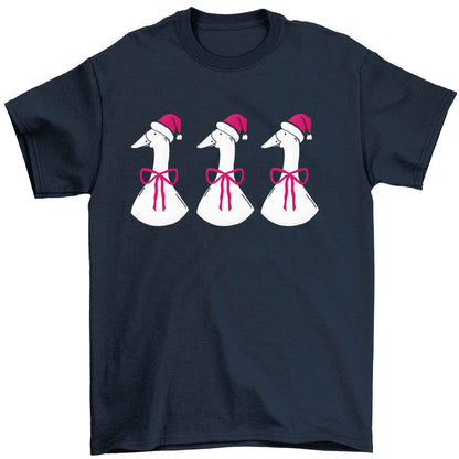 Christmas geese Children's navy Tshirt 12-13 Years