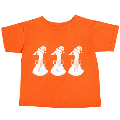 Christmas geese orange baby toddler Tshirt 2 Years