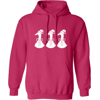 Christmas geese adults unisex pink hoodie 2XL