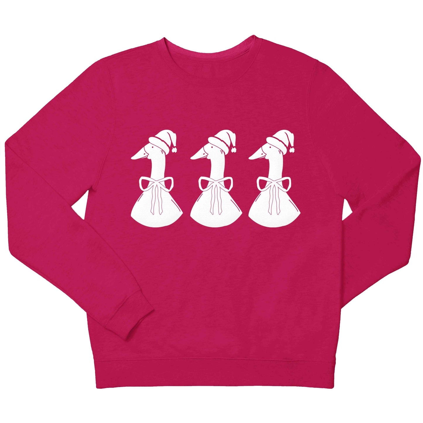 Christmas geese children's pink sweater 12-13 Years