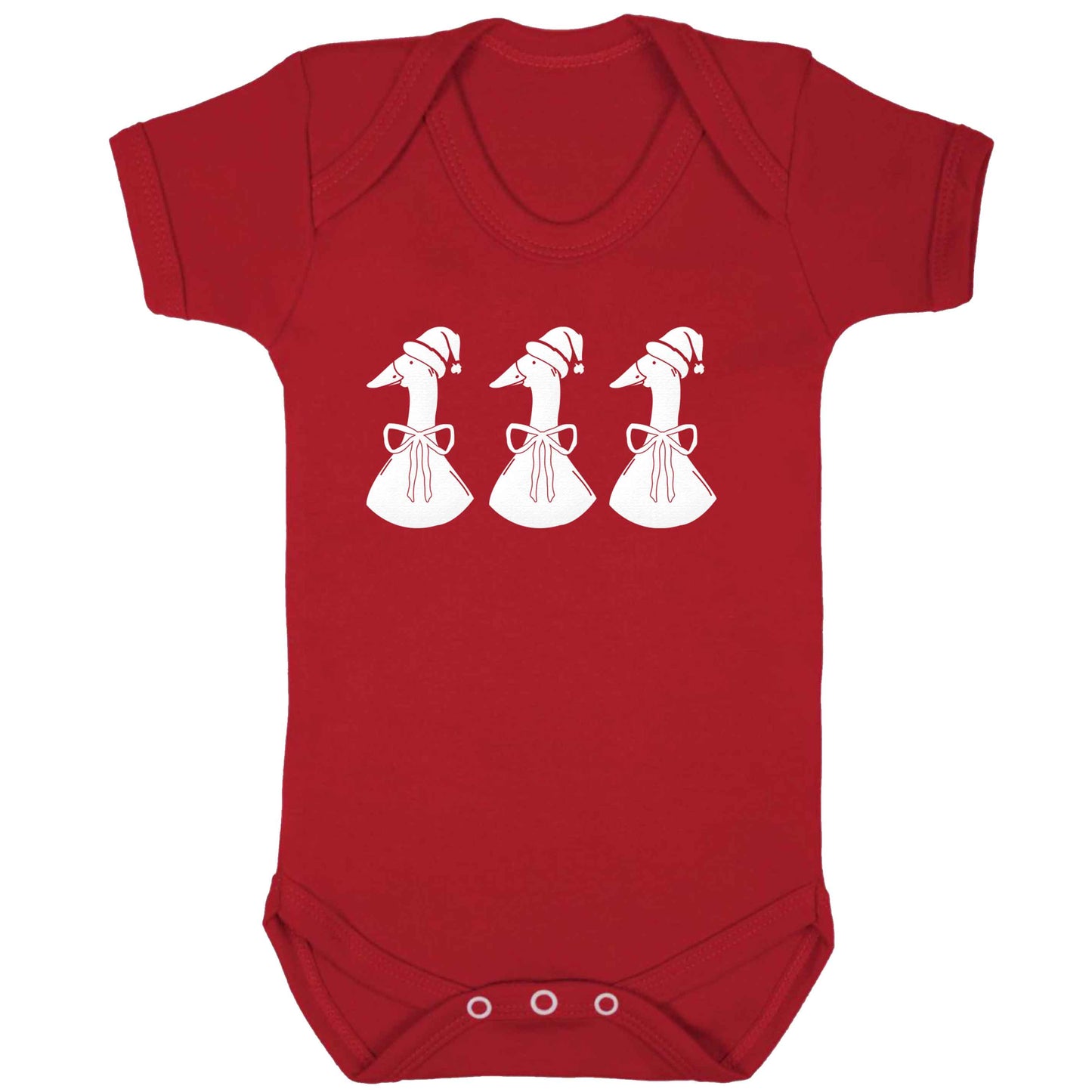 Christmas geese baby bodysuit red 18-24 months