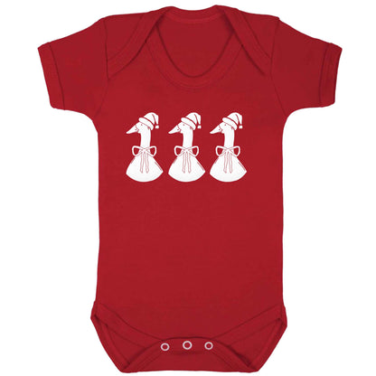 Christmas geese baby bodysuit red 18-24 months