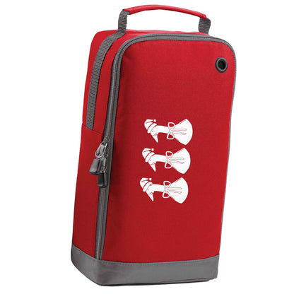Christmas geese red sports shoe bag vertical print