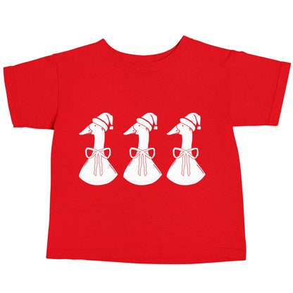 Christmas geese red baby toddler Tshirt 2 Years