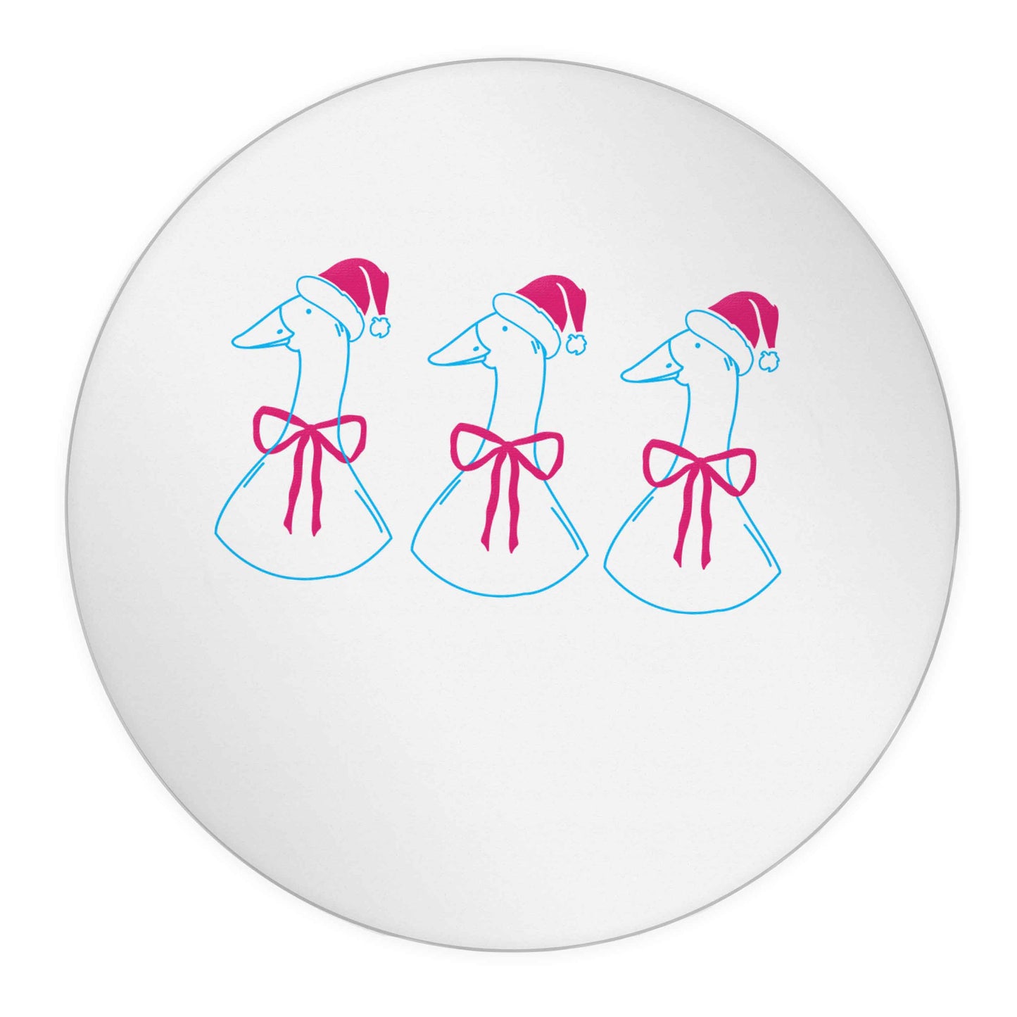 Christmas geese 24 @ 45mm matt circle stickers