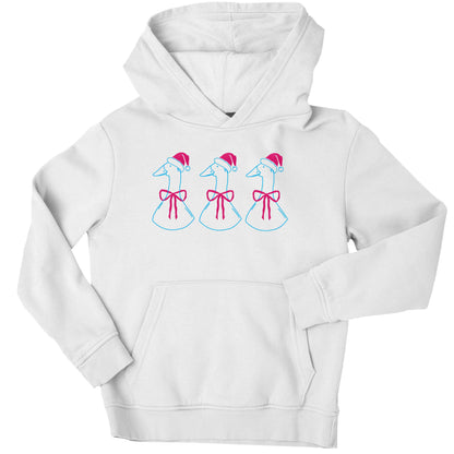 Christmas geese children's white hoodie 12-13 Years