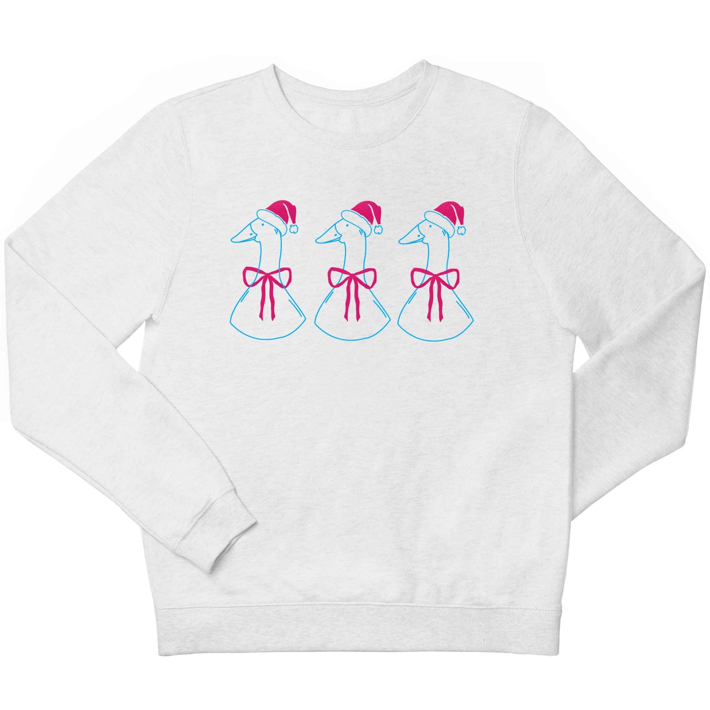 Christmas geese children's white sweater 12-13 Years