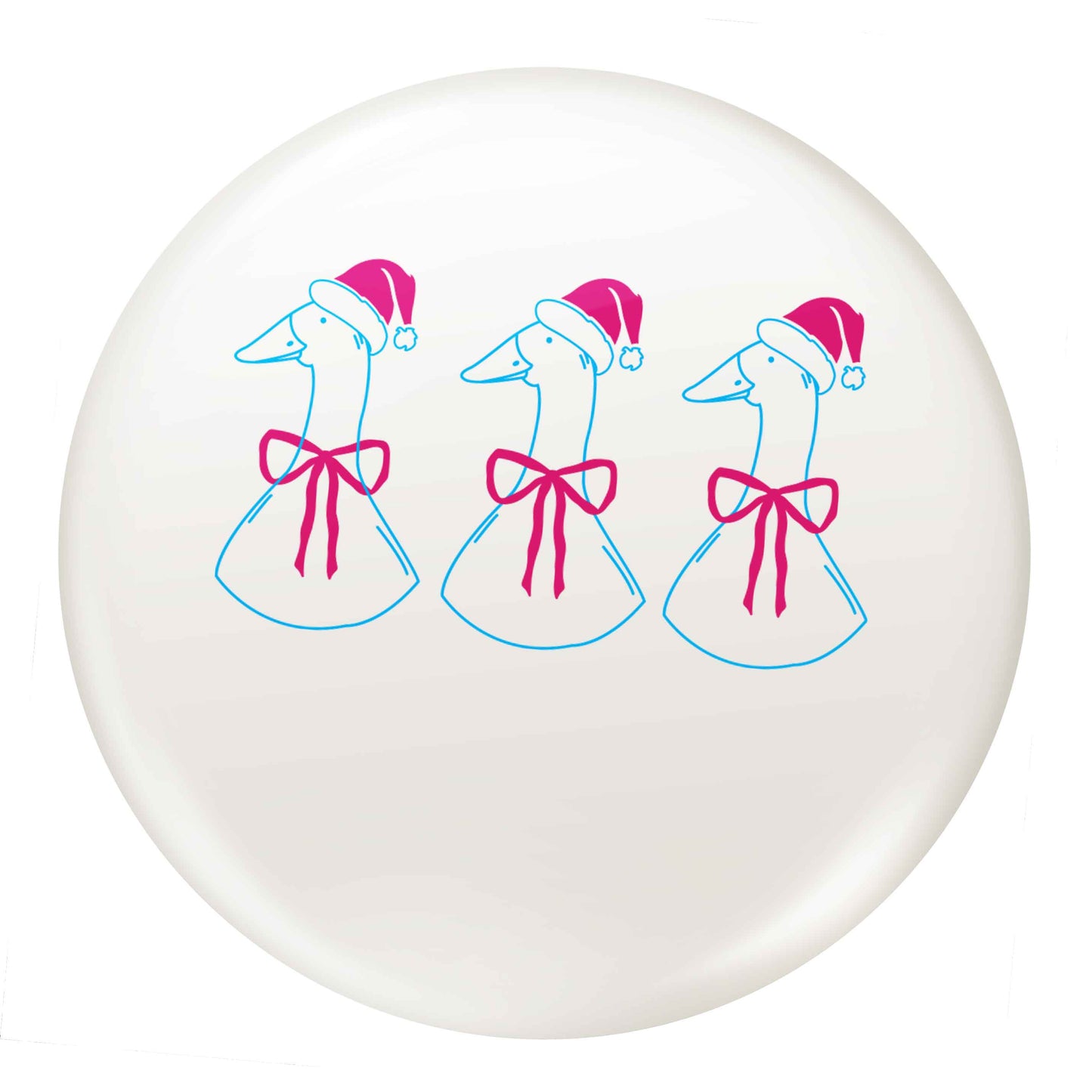 Christmas geese small 25mm Pin badge