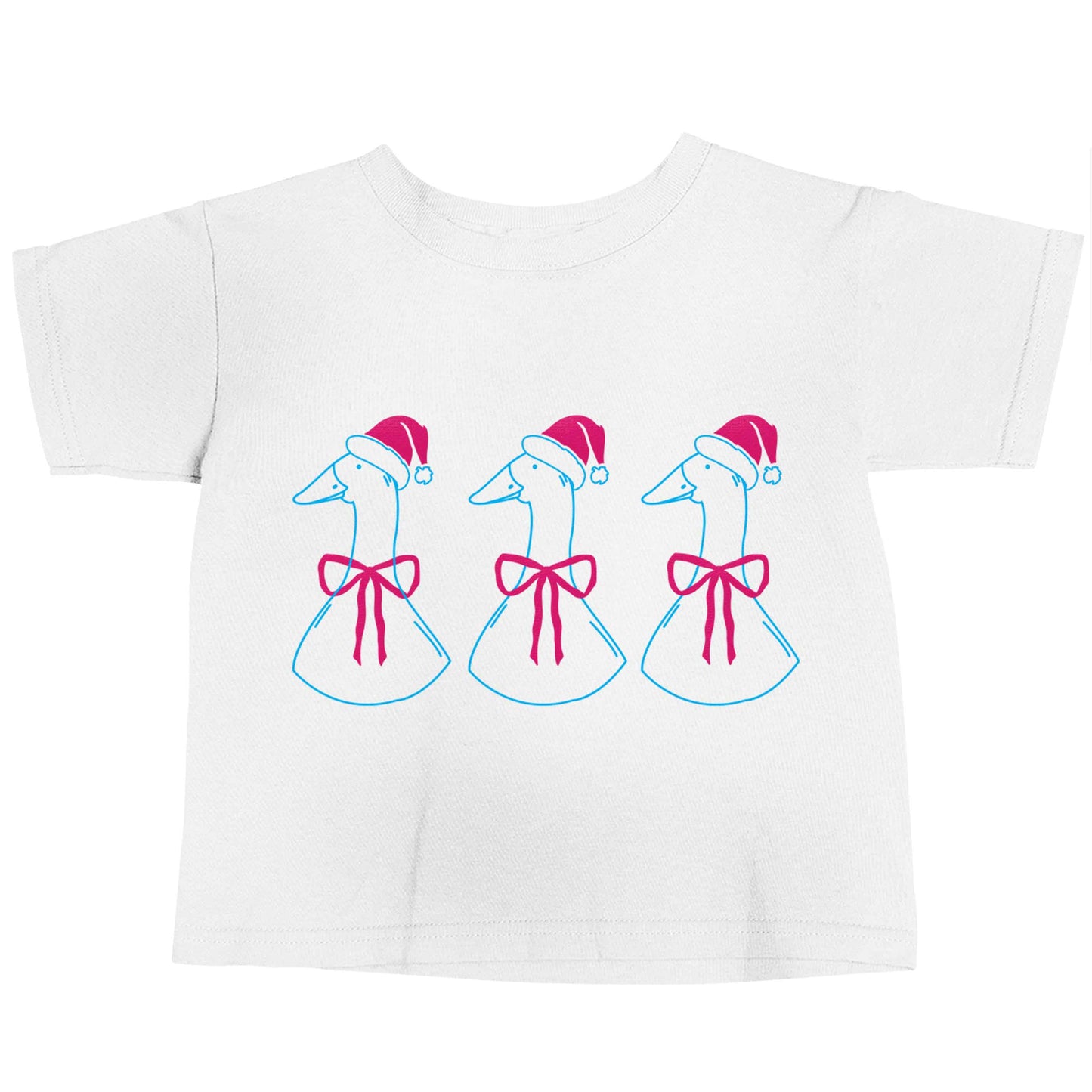 Christmas geese white baby toddler Tshirt 2 Years