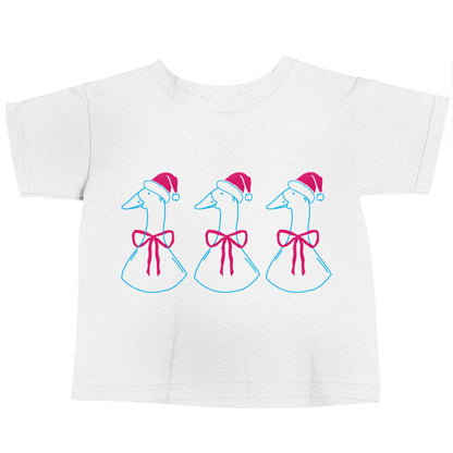 Christmas geese white baby toddler Tshirt 2 Years
