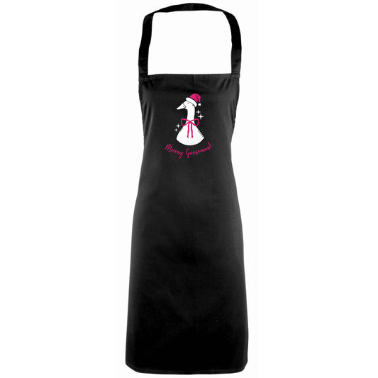 Merry goosemas adults black apron
