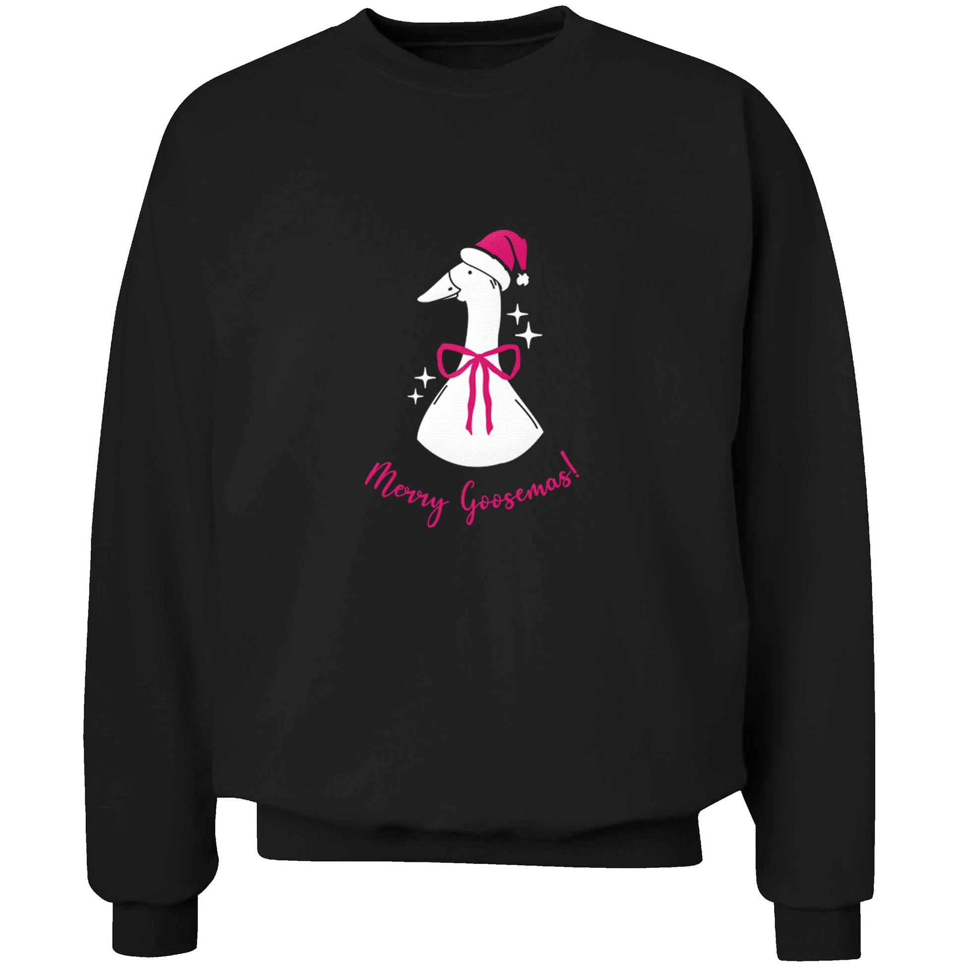 Merry goosemas adult's unisex black sweater 2XL
